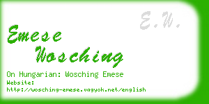 emese wosching business card